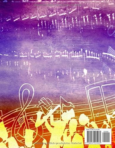 Notenheft: Notenheft,notenblatt leer,notenheft blanko,Dickes Notenbuch - 100 Seiten - hohe Qualität