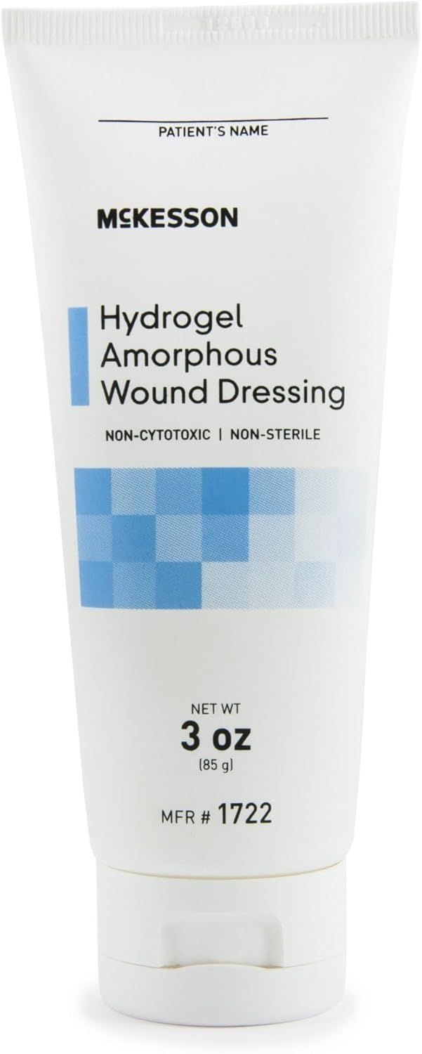McKesson Hydrogel Amorphous Dressing, Non-Sterile, Non-Cytotoxic, 3 fl oz, 1 Count, 12 Packs, 12 Total