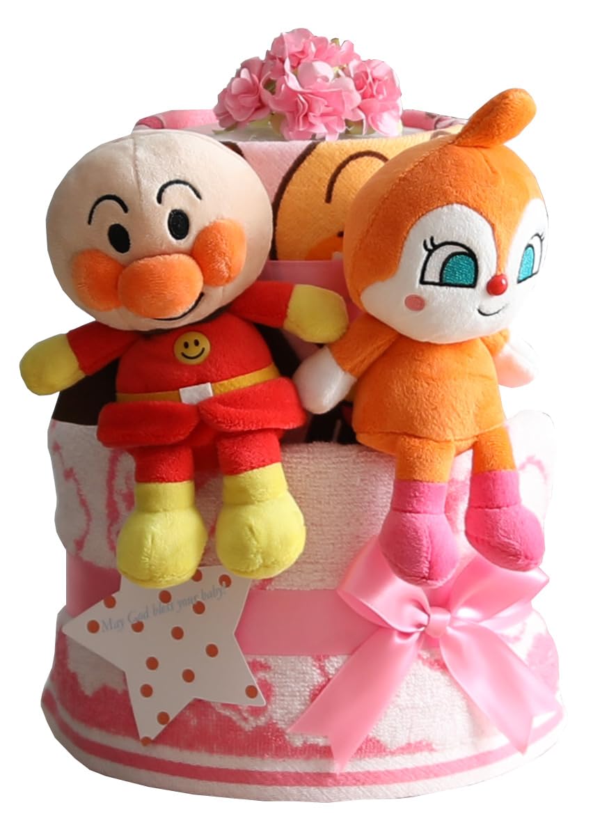 Amazon | オムツケーキ 出産祝い アンパンマン ぬいぐるみ2体とタオル
