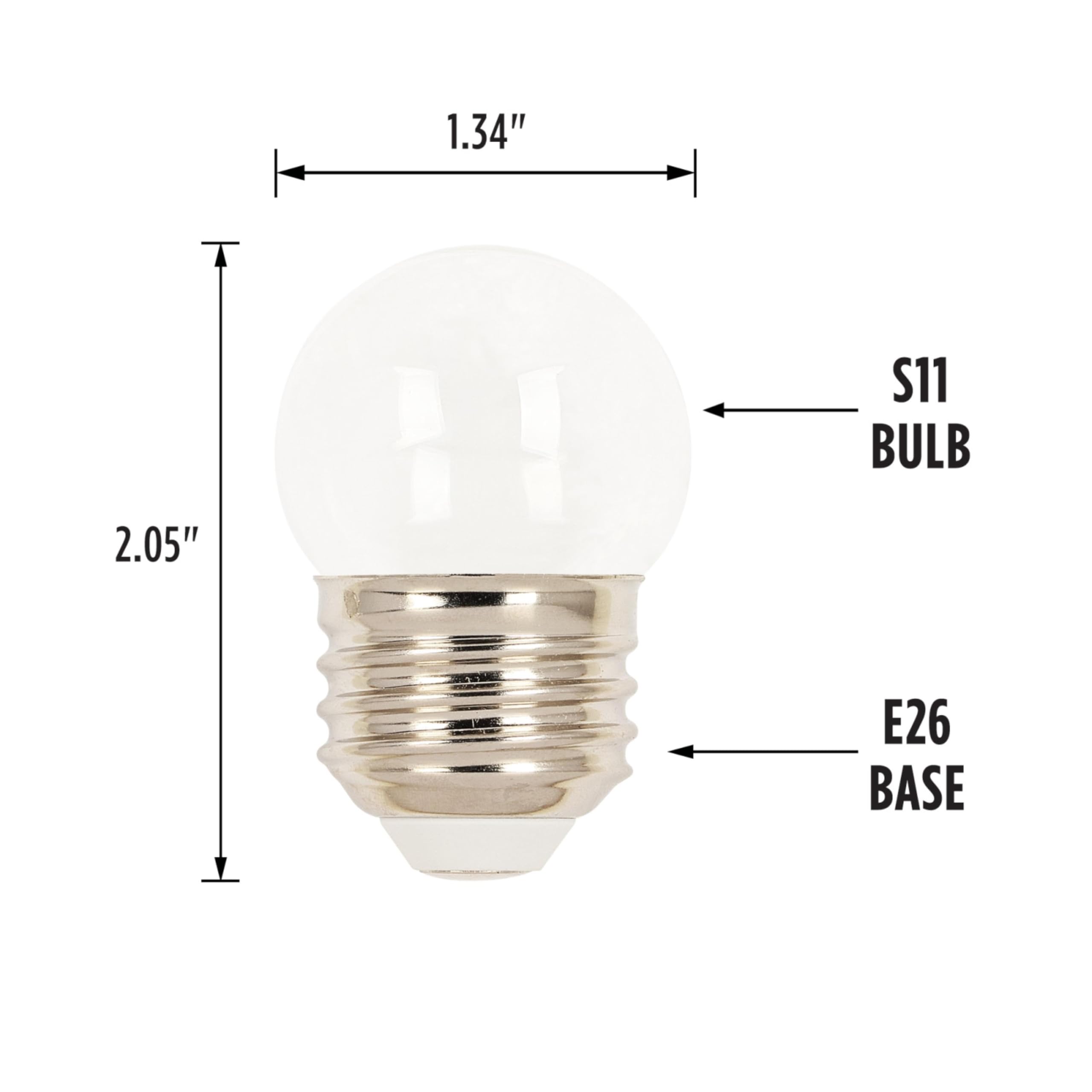 Westinghouse 5511300 1 Watt 10 Watt Equivalent S11 Clear LED Light Bulb Medium Base — view 2