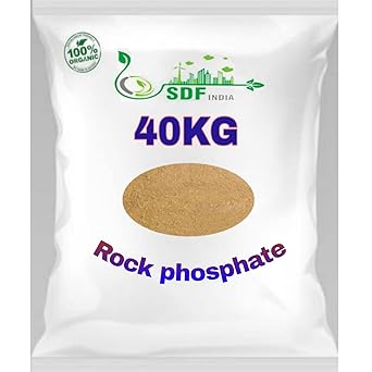 SDF INDIA Organic Rock Phosphate Essential Fertilizer(40Kg) All Purpose Powder for Fruiting and Flowering Plants