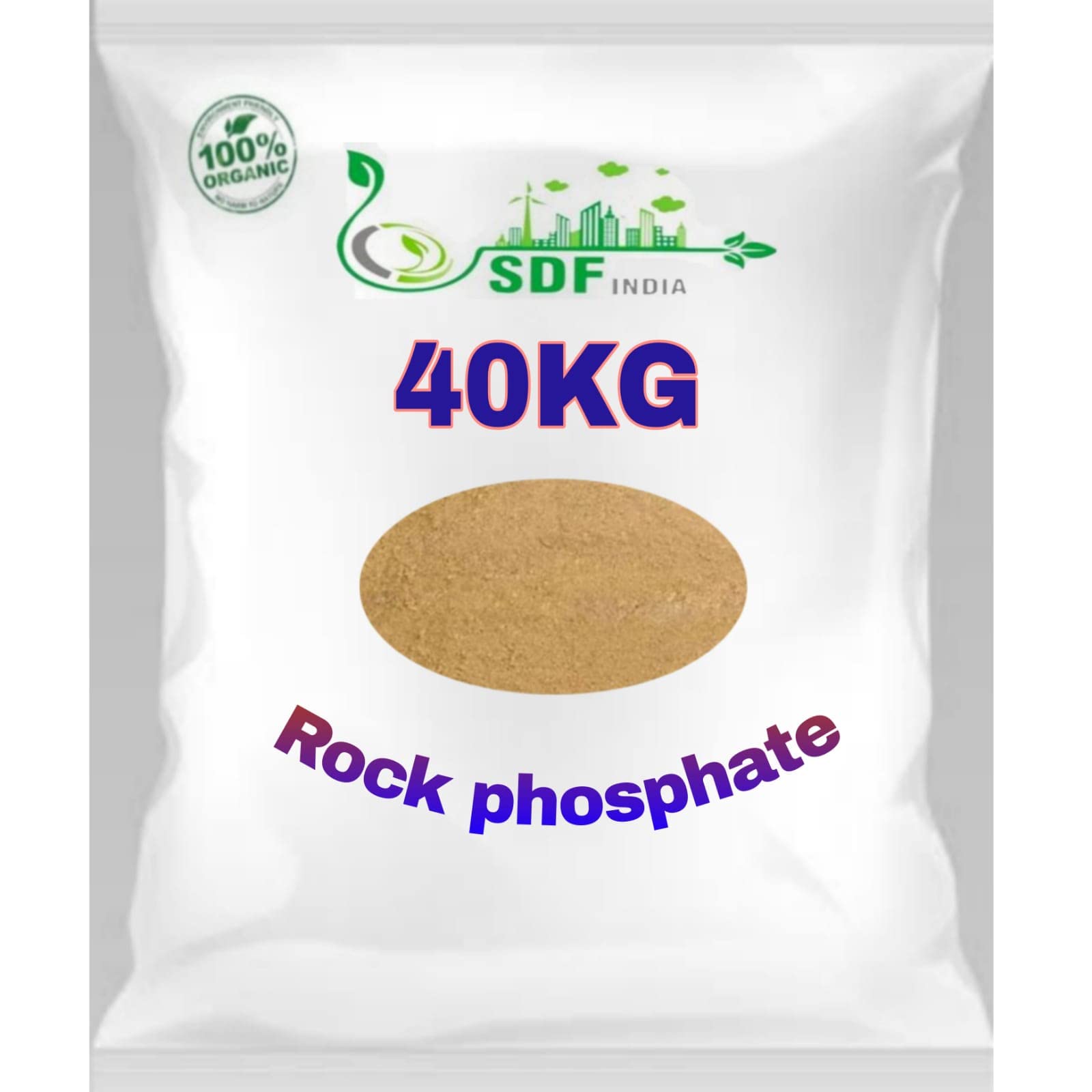 SDF INDIA Organic Rock Phosphate Essential Fertilizer(40Kg) All Purpose Powder for Fruiting and Flowering Plants (B0B31KFTCC) Amazon Price History, Amazon Price Tracker