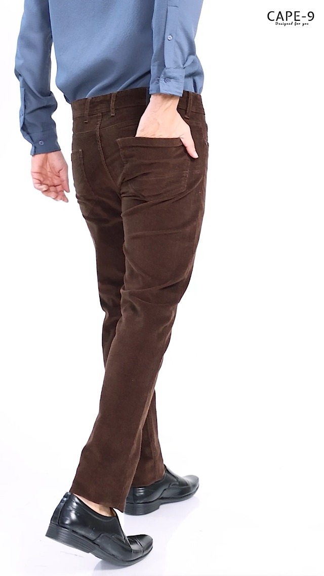 Buy CAPE9 ® Corduroy Jeans for Men Regular Fit Clean Front Trouser
