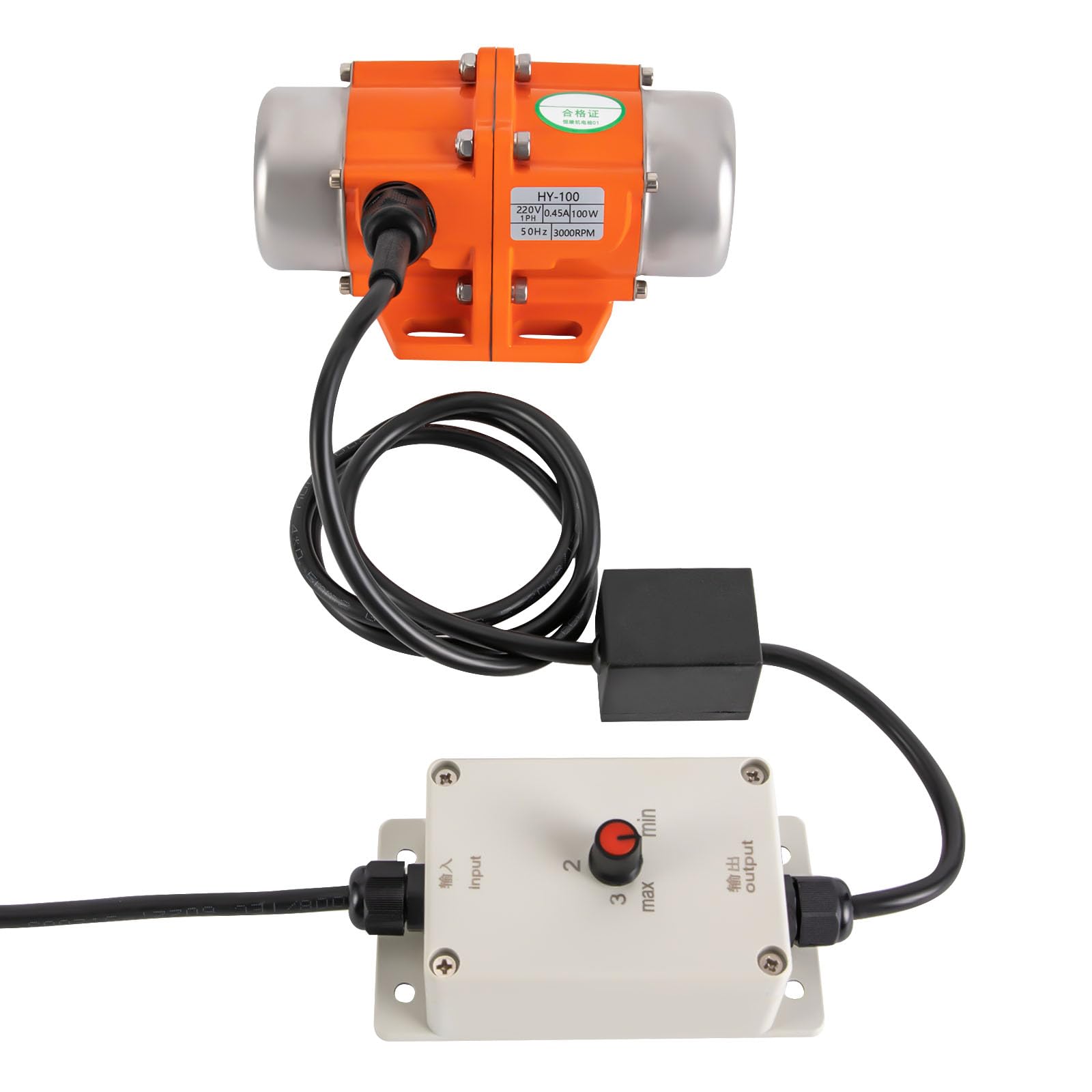 Motore a vibrazione, 220 V, 100 W, vibratore per calcestruzzo con regolatore di velocità, vibrazione regolabile, IP65, 3000 giri/min, vibratore per calcestruzzo minerario, metallurgia carbone