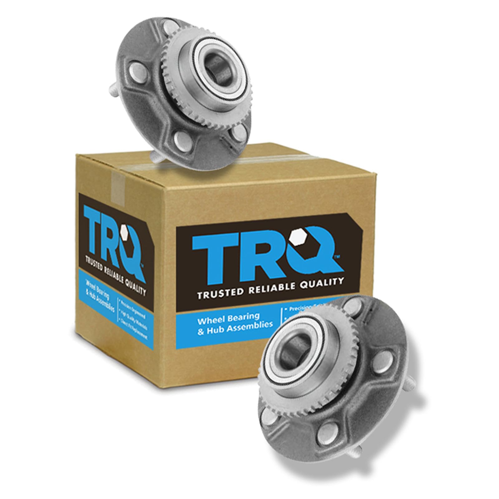 TRQ 2 Piece Rear Wheel Bearing &amp; Hub Assembly Set