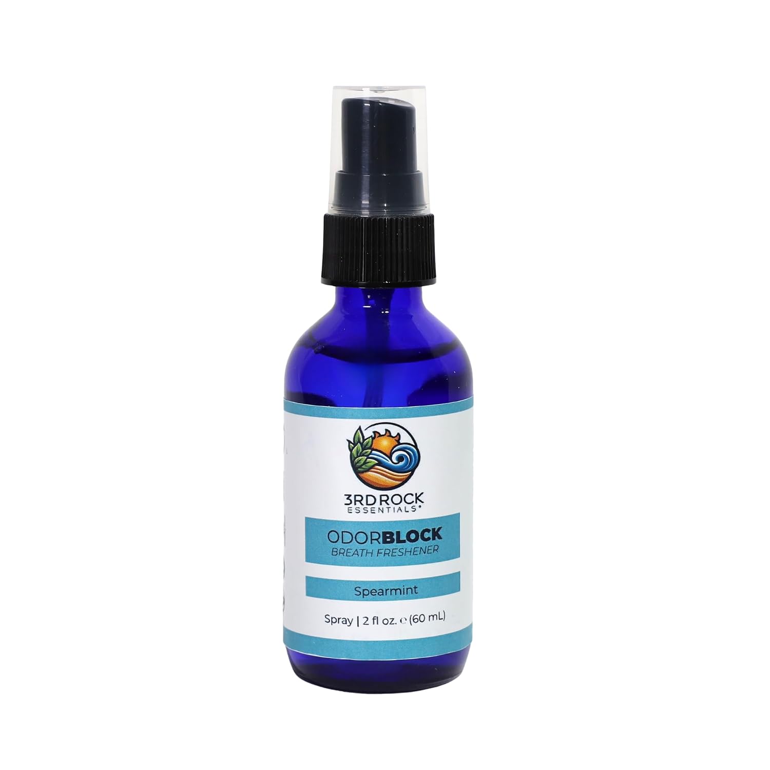 3rd Rock Essentials ODORBlock Natural Breath Freshener Spray, Alcohol-Free & Sugar-Free Mouth Spray, Clean Ingredients Oral Care, Travel Size Fresh Breath Mist (2 fl oz)