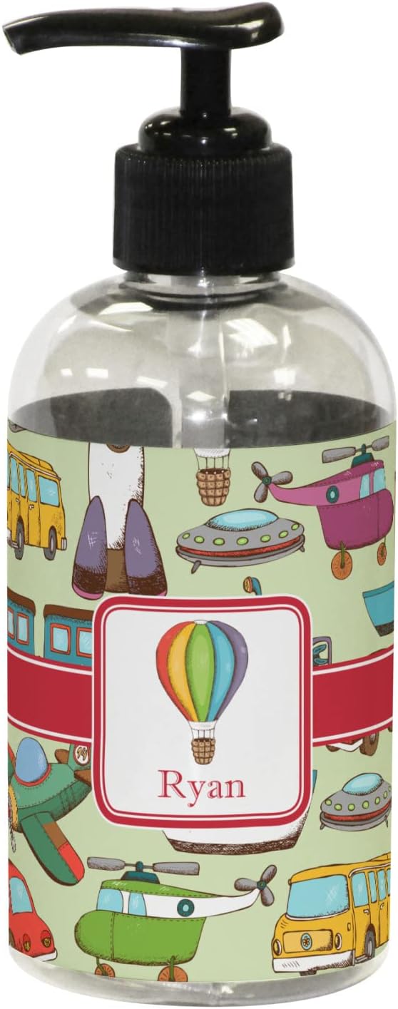 YouCustomizeIt Personalized Vintage Transportation Plastic Soap/Lotion Dispenser (8 oz - Small - Black)