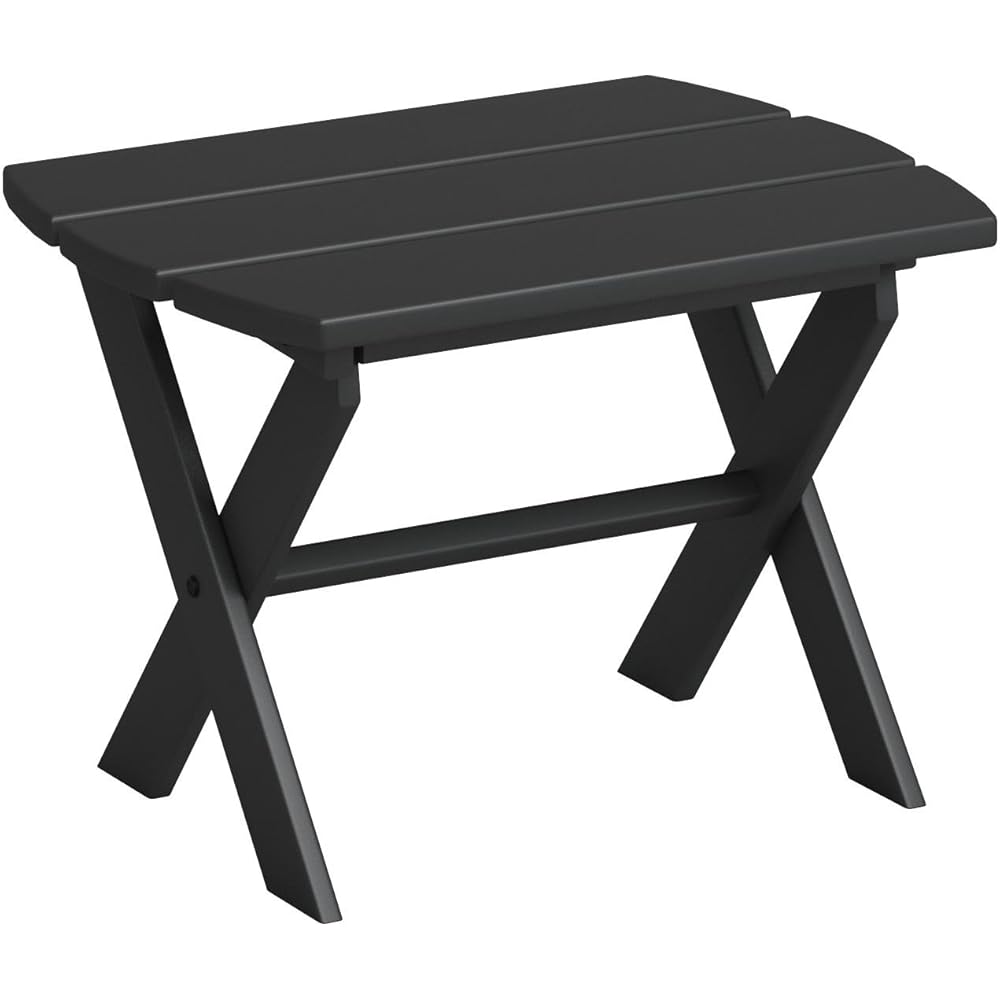 A & L Furniture Poly Folding End Table, Black Home & Kitchen