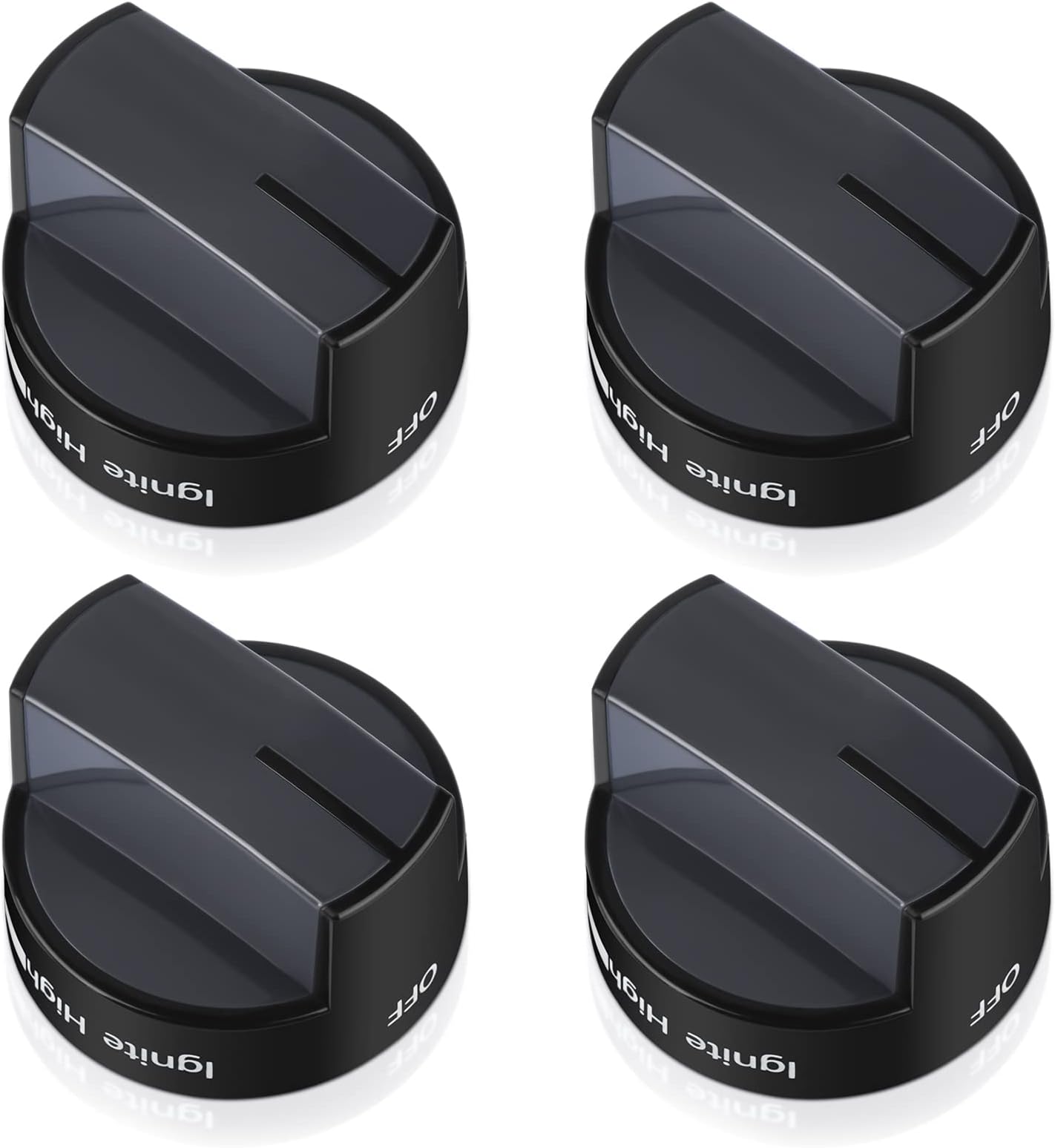 Amazon.com: Jetec 4 Pack Black Universal Control Knobs Replacement with ...