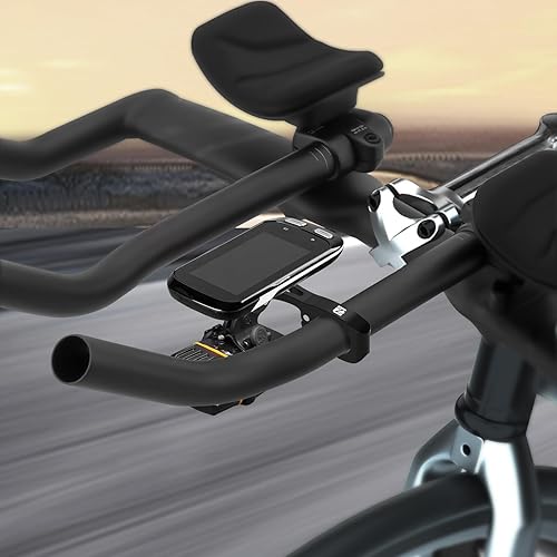 Miniatura 8 de Soporte de computadora GPS para bicicleta, soporte para computadora Aero Bar para bicicleta diseñado para manillares de 0.874 in y 0.882 in,