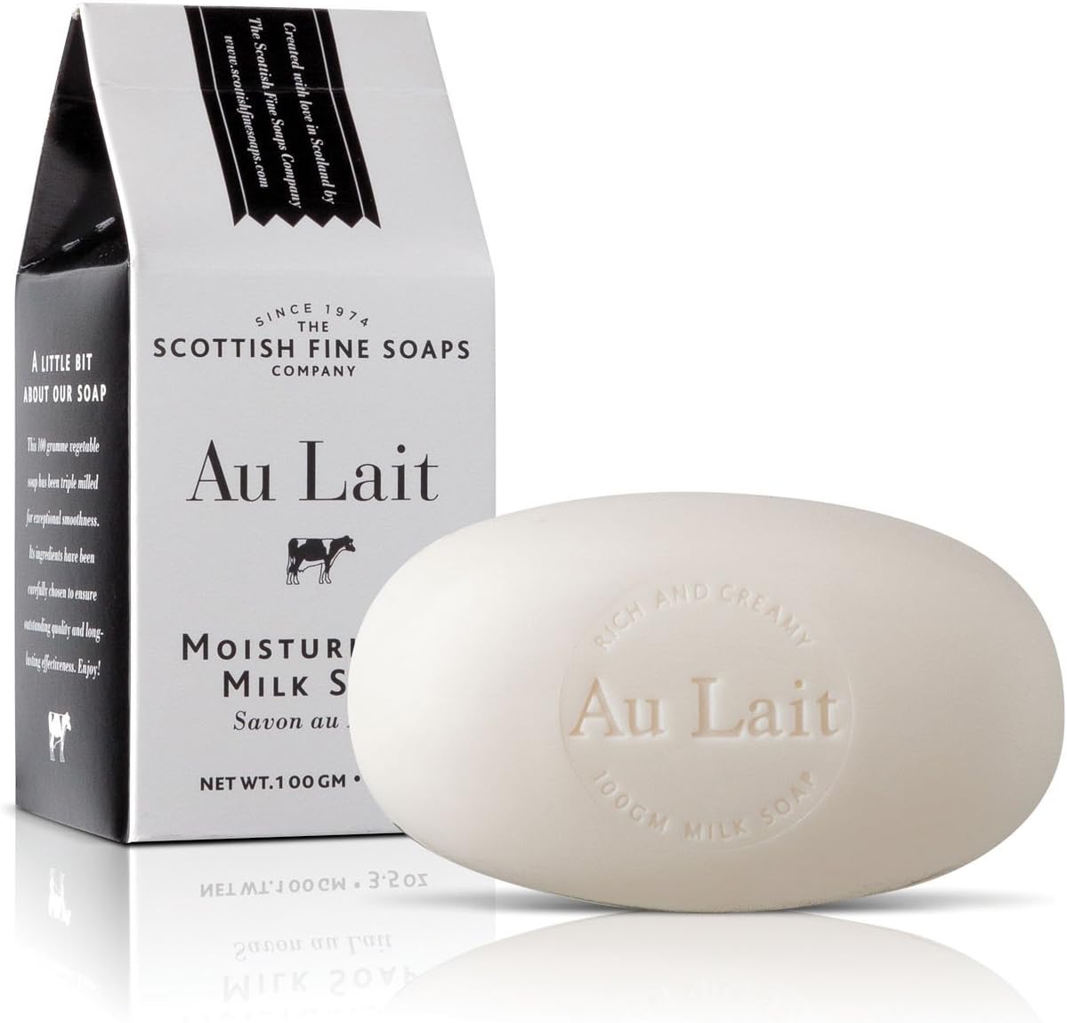 Scottish Fine Soaps, Au Lait Creamy Milk Soap (With Cocoa Butter), 3.5 Ounce