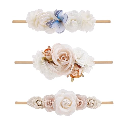 Nuevo modelo de diademas de nailon para bebé, 3 piezas, accesorios para el cabello, regalo para bebés recién nacidos (BF-Z7)