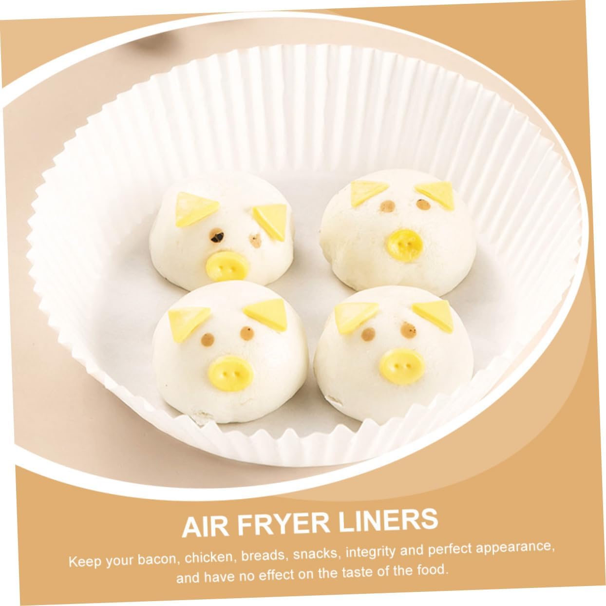 100pcs Air Fryer Oil-proof Paper Trays Non-stick Baking Liners