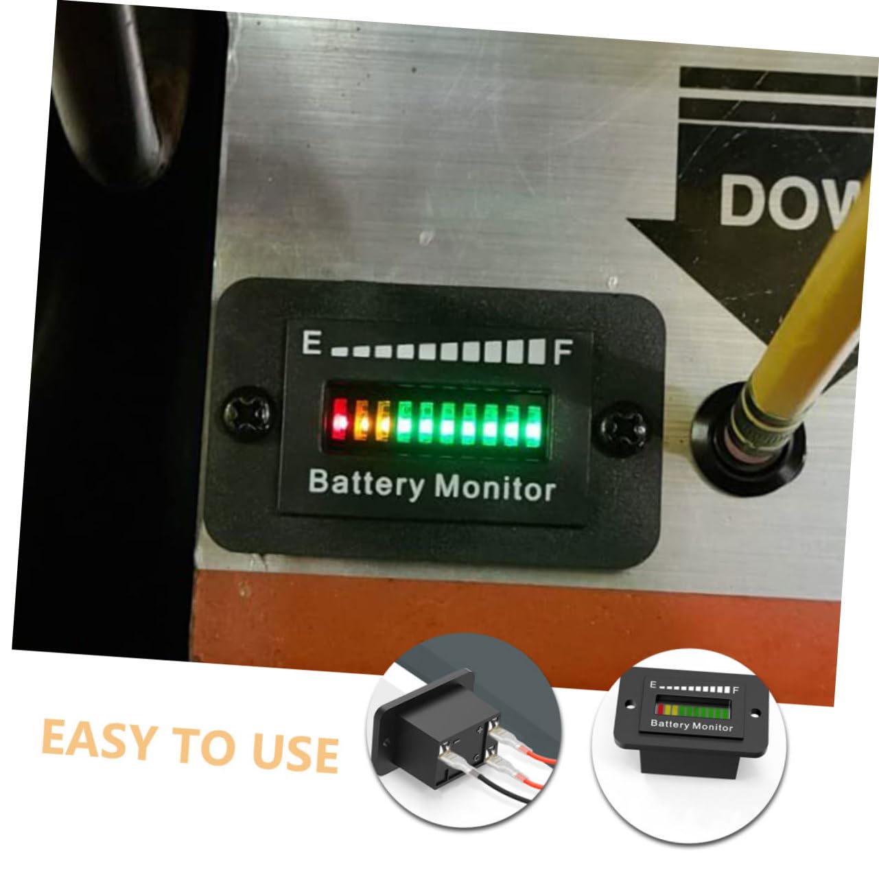 Tester Batteria Digitale per Auto Elettriche e Carrelli Elevatori, Monitoraggio Preciso della Carica, Tensione Regolabile 9-80v, Nero Abs