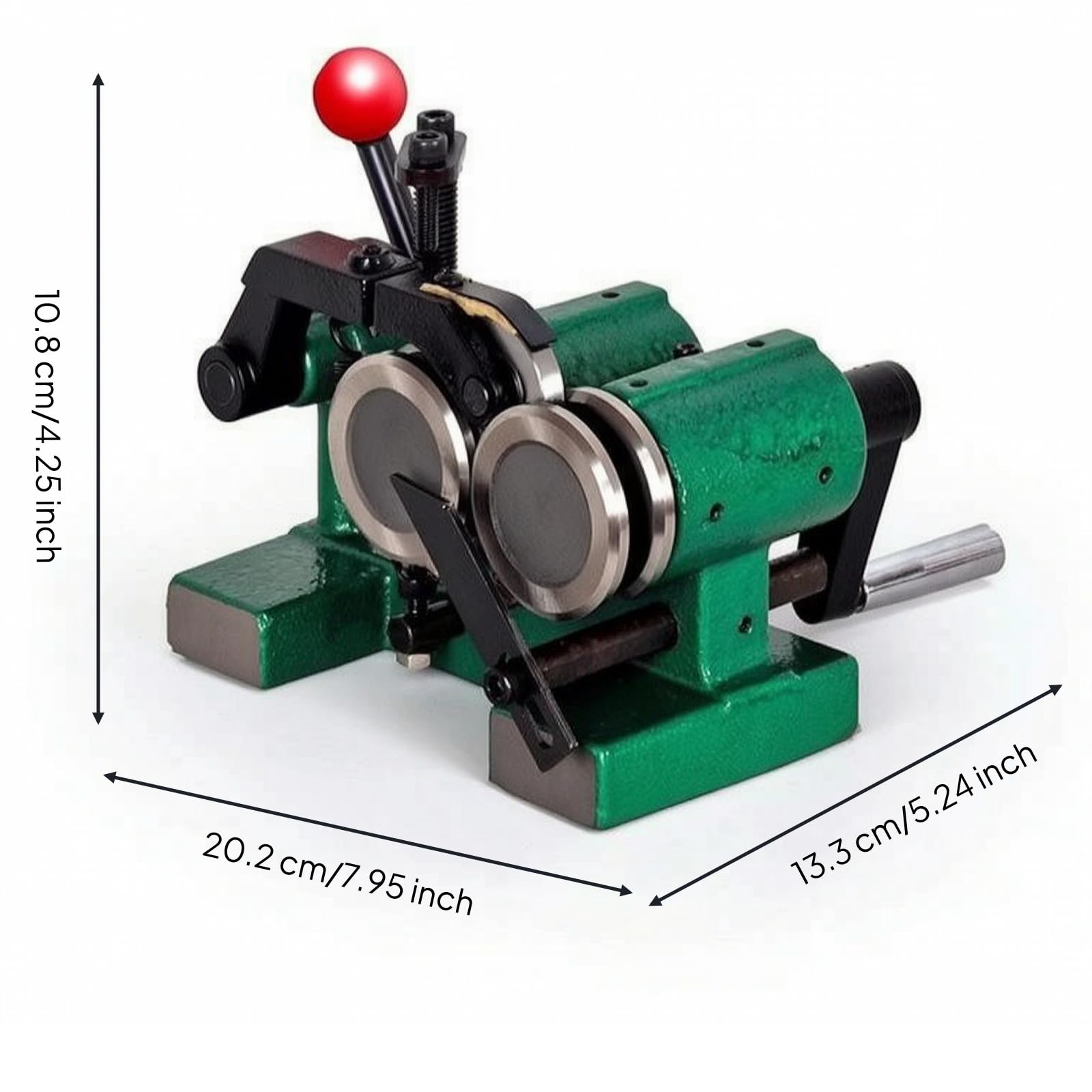 Macchina per Stampaggio a Punzoni Dispositivo Rettifica Manuale Mandrino a Tre Ganasce Morsa Banco Meccanico con Cinghia E Piastra Base Gamma, 0.008
