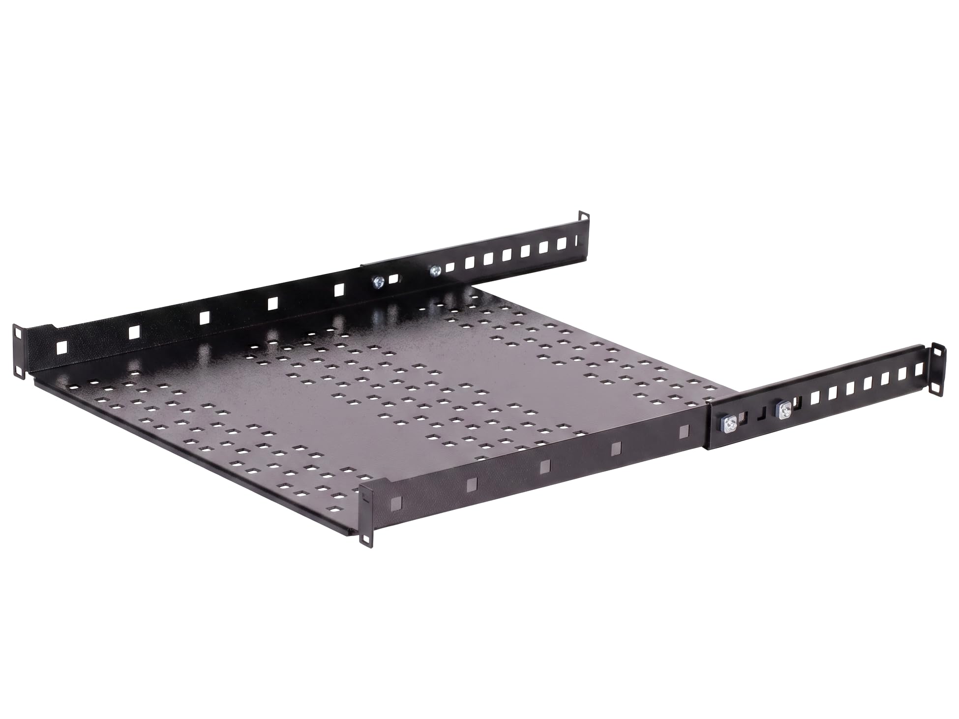 SABAJ M&D Półka do szafy Rack 19 1U 500 mm + 200 mm Czarna, 25 kg
