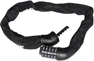 Gate Bike Lock, Security Anti-theft Bicycle Chain Lock for Mountain Bicycle Scooter Grills Outdoors, 5 Digit Resettable Combination, No Keys Required Security
