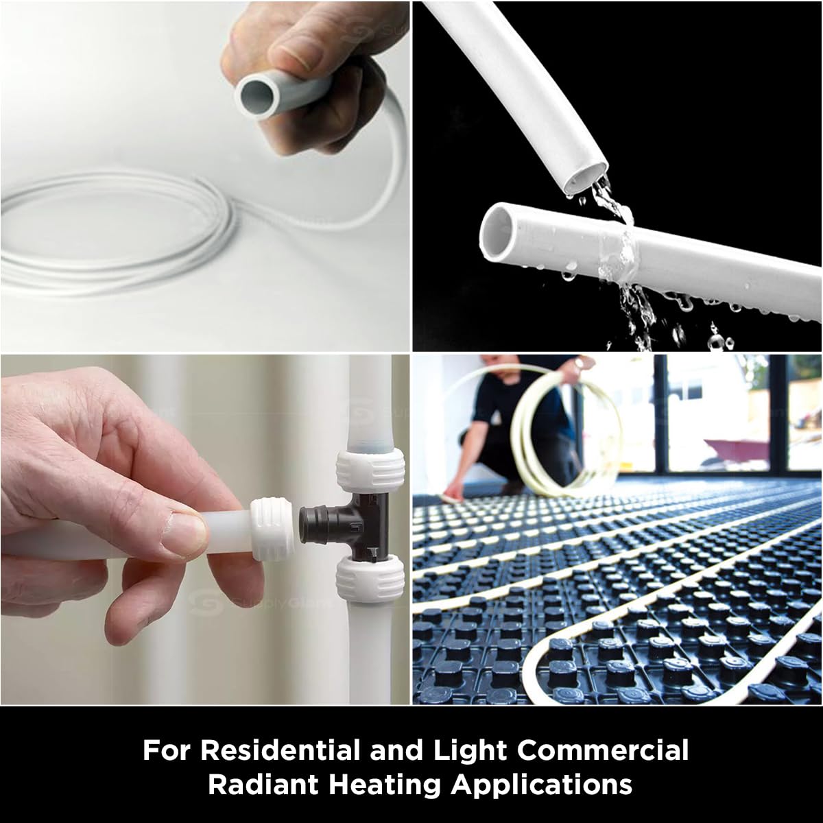 Tubo Pex-A de 1-1/4 pulgadas x 100 pies, tubo Pex sin barrera para agua potable, tubo de agua flexible Pex de 1-1/2 pulgadas para fontanería, tubo Pex blanco