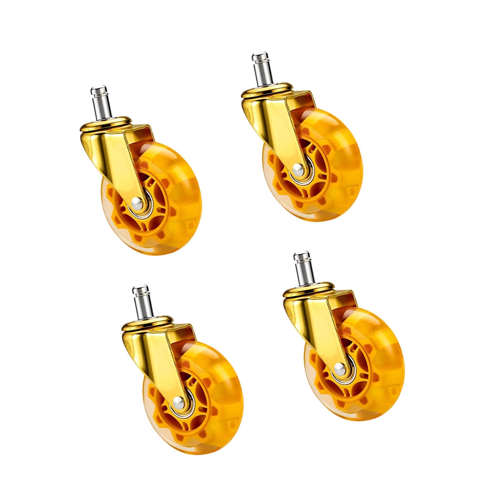 Rgybao 4 Gold Strong Twist Casters With Noise Reductions & 360 Degree Rotation Modern Furniture Casters For Work Area Chairs & Sofas Work Area Chair