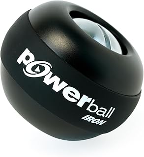 DFX Powerball Iron – High-Resistance Gyroscope Hand & Wrist Trainer for Forearm Strength and Grip Exercise, Up to 50 lbs Resistance, Includes Case & Starter String