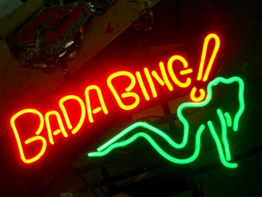 XINHANG 17X14 Inches Real Glass Neon Light Sign For BADA BING Sign Home Beer Bar Pub Shop Store Restaurant Display
