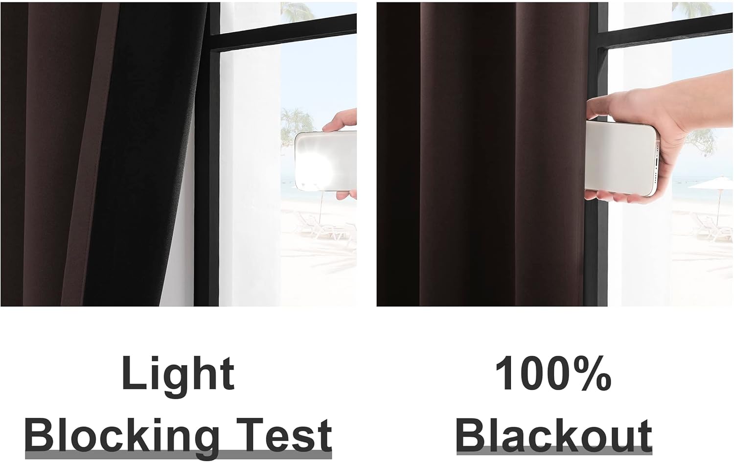 review Rutterllow Double Layer with Black Liner Totally Darkness Blackout Curtain 95 Inch Length 2 Panels - Heat Blocking Thickness Window Treatment Drapes, Grommet Curtains for Bedroom/Living Room/Patio