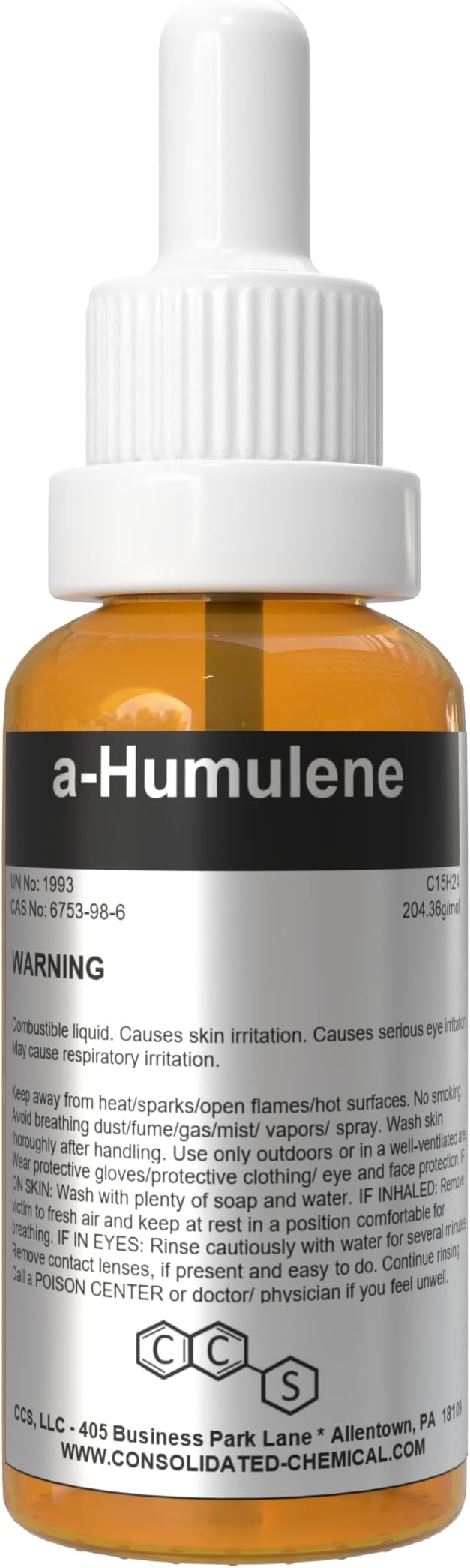 Alpha Humulene - Fragrance/Aroma Compound | Dropper Included - 30ml (1 Fl Oz)