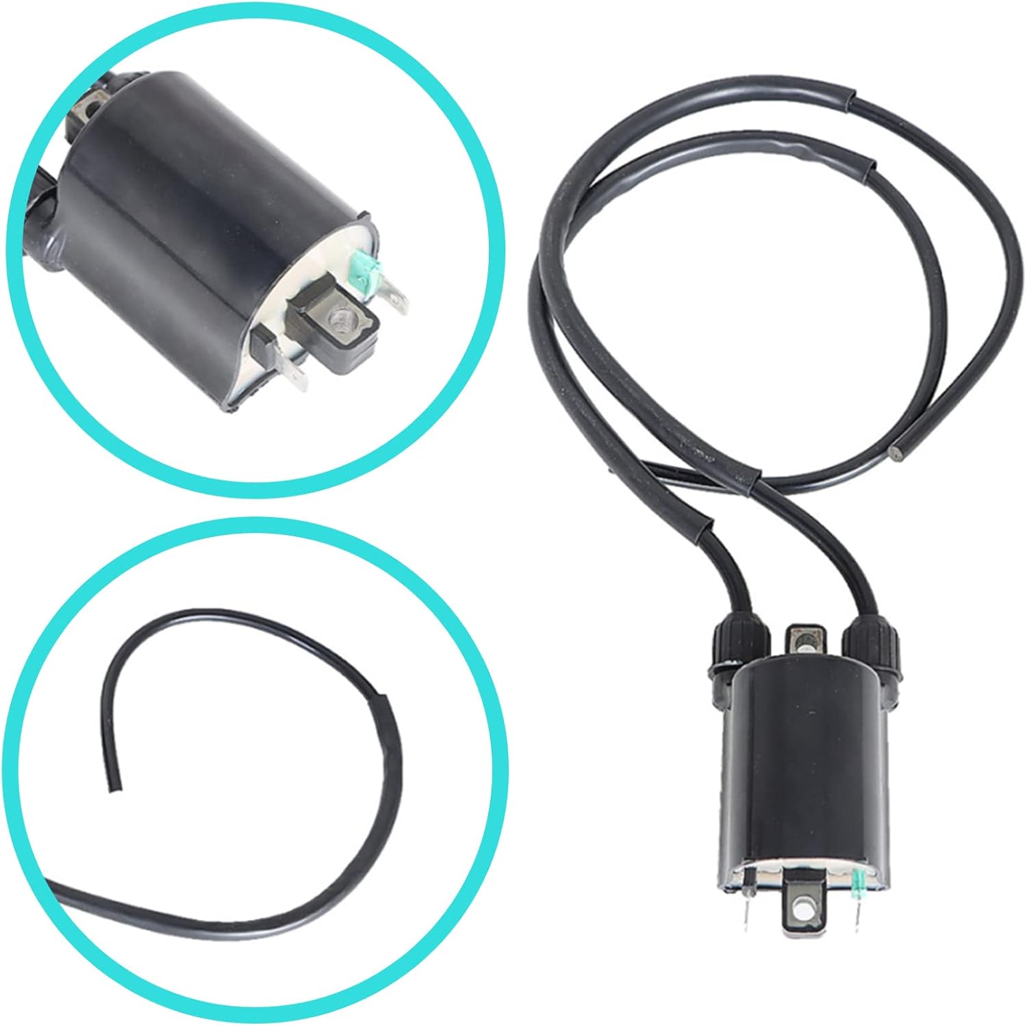 waltyotur Motorcycle Dual Ignition Coil Wire Spark Plug Cap Kit Replacement for Kawasaki Vulcan 1500 Classic FI Drifter Mean Streak 21121-1258 21160-1085 21160-1091