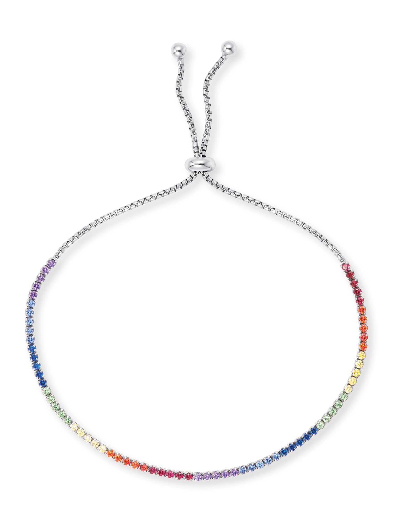 Engelsrufer Armband aus Sterlingsilber mit Zirkoniasteinen Multicolor, Länge: 24cm, ERB-LILSTELLA-ZIM