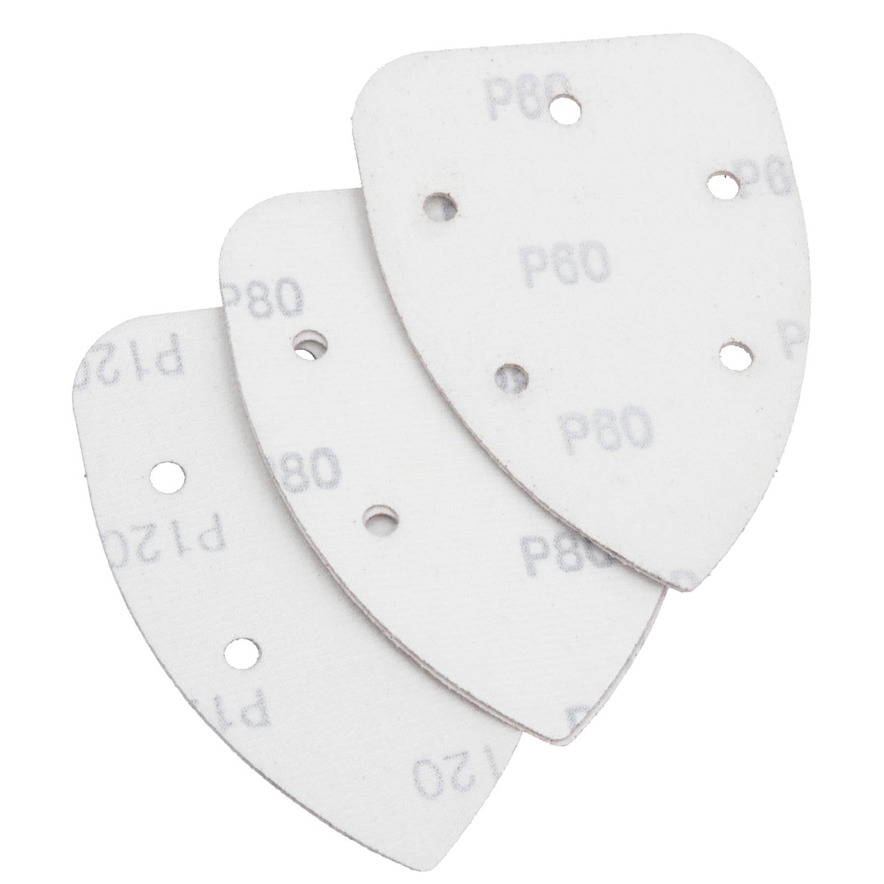 Crochet et boucle Disques ponçage détail 140mm triangulaire grain mélangé 120pk