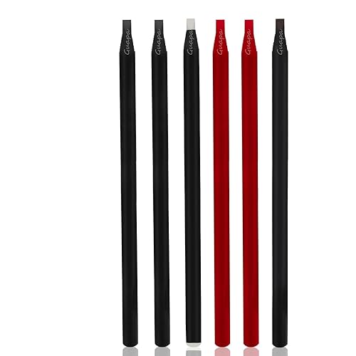 Lápiz de mapeo de cejas Microblading rojo resistente al agua, núcleo duro, despegue permanente, maquillaje permanente, lápiz de tatuaje de labios