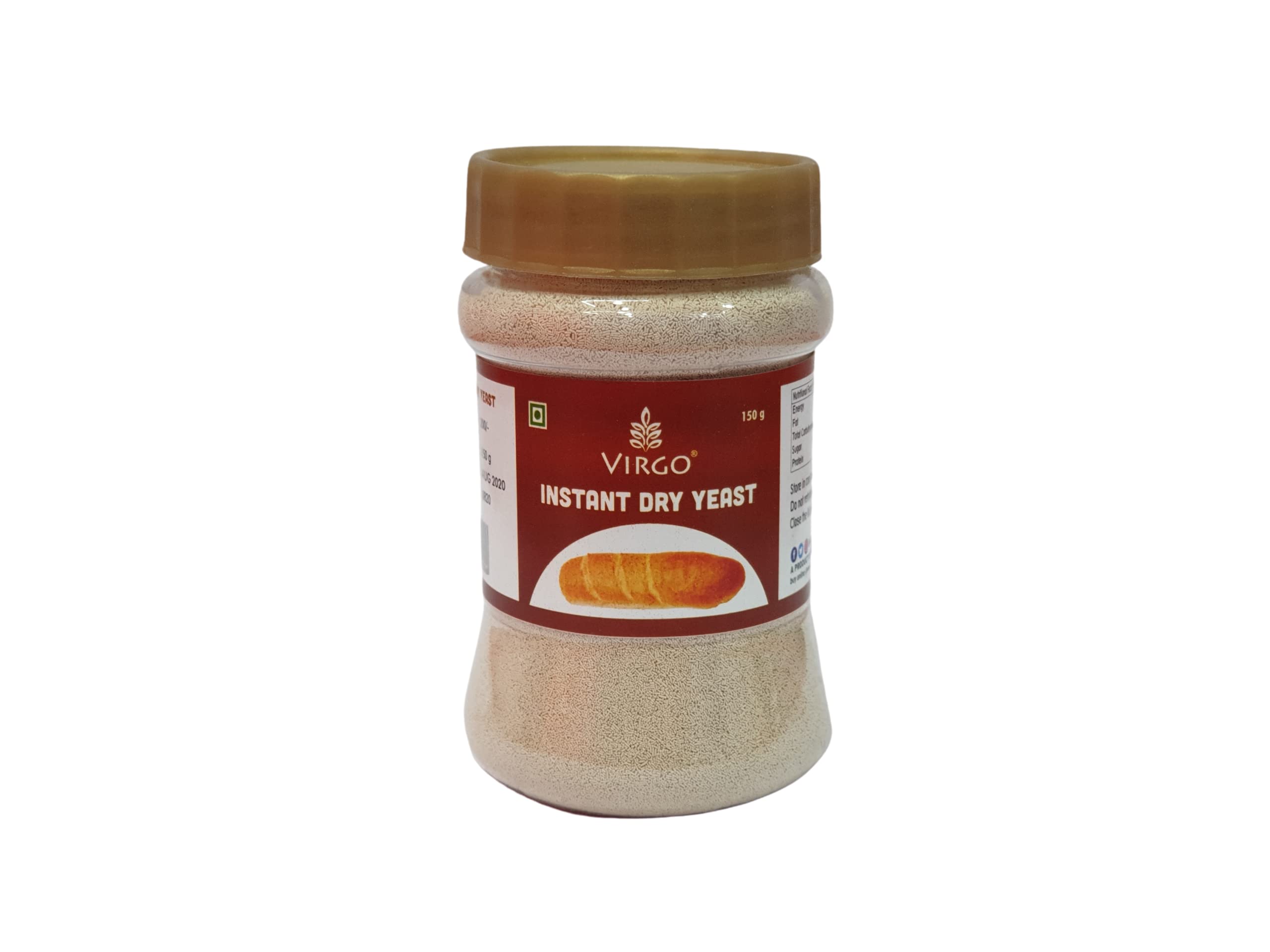Virgo Instant Dry Yeast, Perfect for Bread, Pizza Dough, Cake and More, Fast rising Ensures Soft, Fluffy Bakes Every Time 150gms (B09KNJT37B) Amazon Price History, Amazon Price Tracker