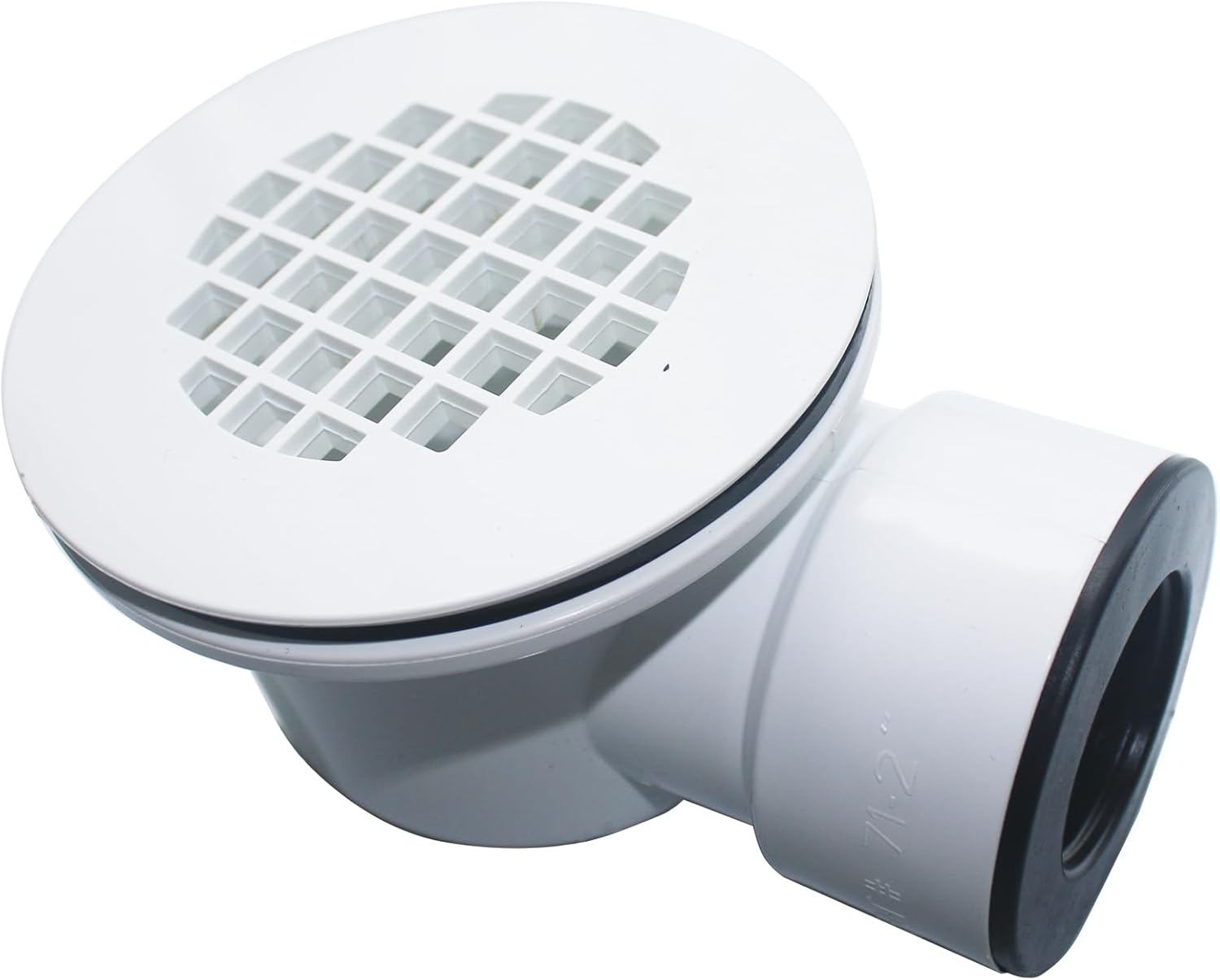 Low Profile Shower Drain with Perforated Strainer, 1.5 inch Side Outlet ...