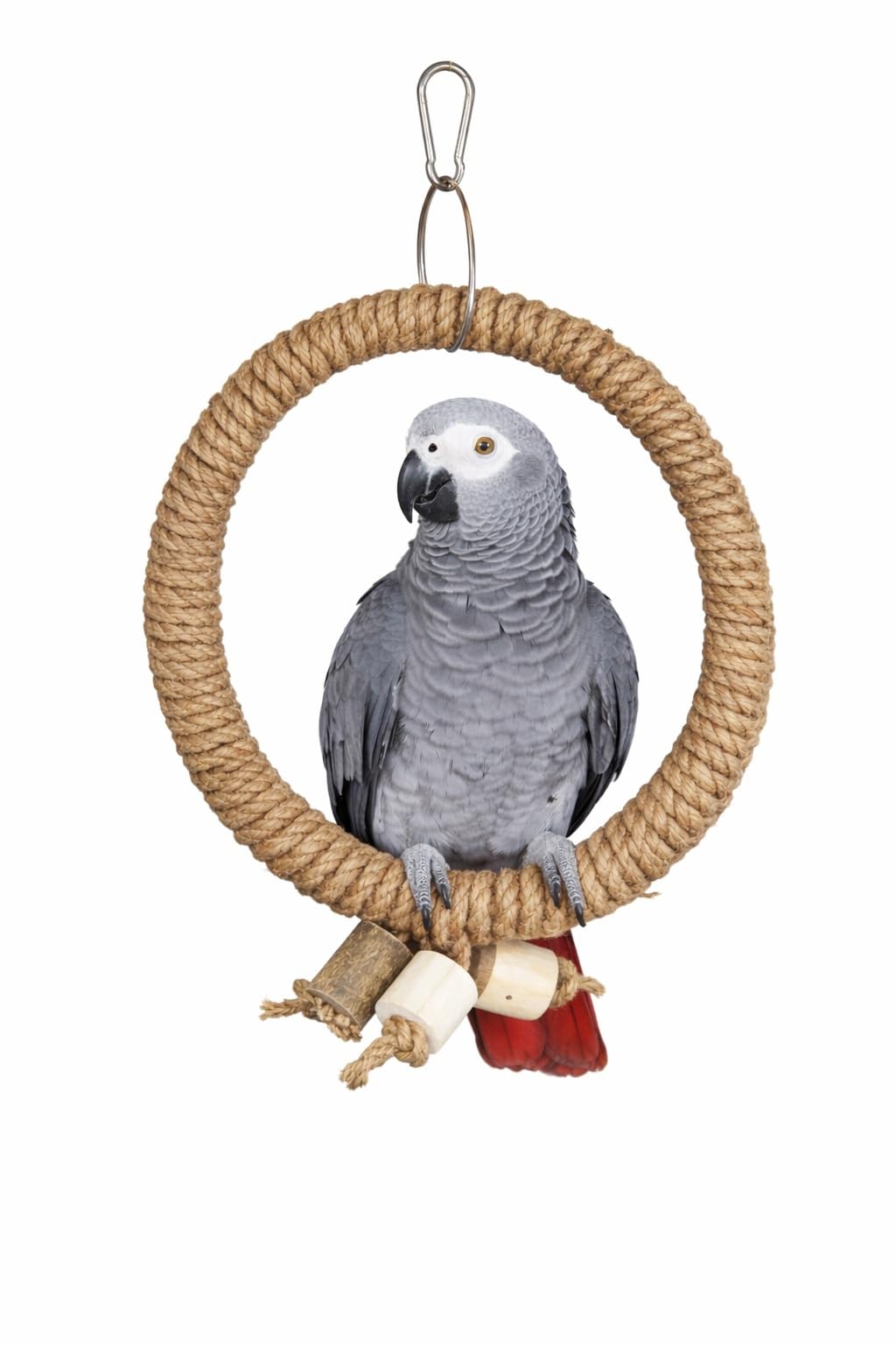 KSK Natural Jute Rope Circle Swing Bird Toys for Large Bird-image-49