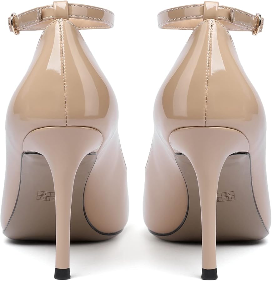 Amazon.com | Zamikoo Women's High Heel Pumps Peep Toe Ankle