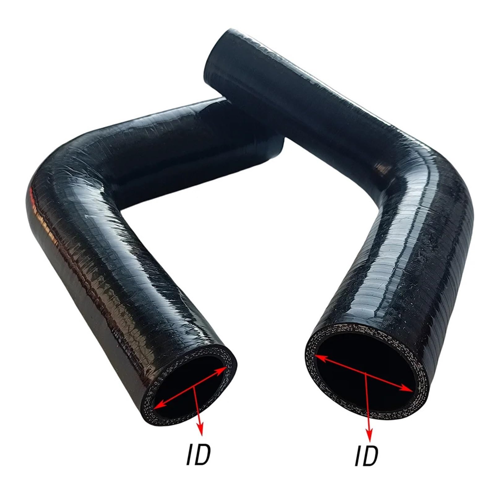 Kolanko redukcyjne 90 stopni, rura chłodnicy międzystopniowej, rura wlotowa turbosprężarki, ID16-35 mm do ID19-45 mm, silikonowa rura kolankowa(150MM_ID19-25MM)