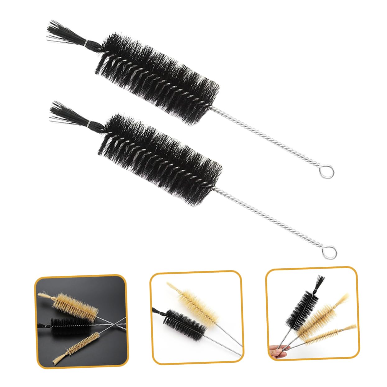 ULTECHNOVO 4 Set Di Strumenti Per La Pulizia Spazzole in Nylon Per Bottiglie Pulisci Provette Spazzola Multiuso Per Biberon Teiere Giocattoli 2 Pezzi*4