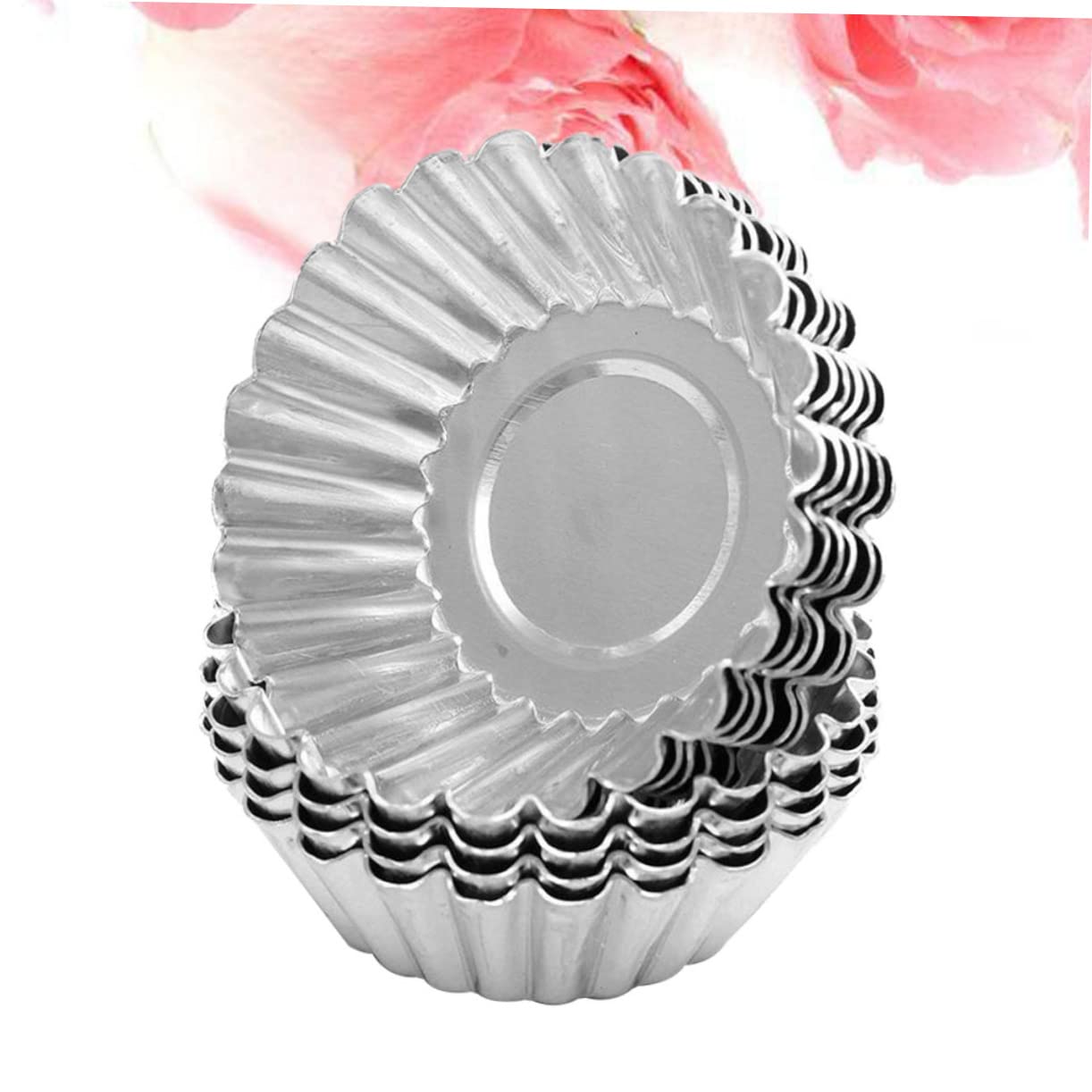 100piezas Moldes De Hojalata Para Tartaletas De Huevo Antiadherentes Perfectos Para Pasteles y Tartas