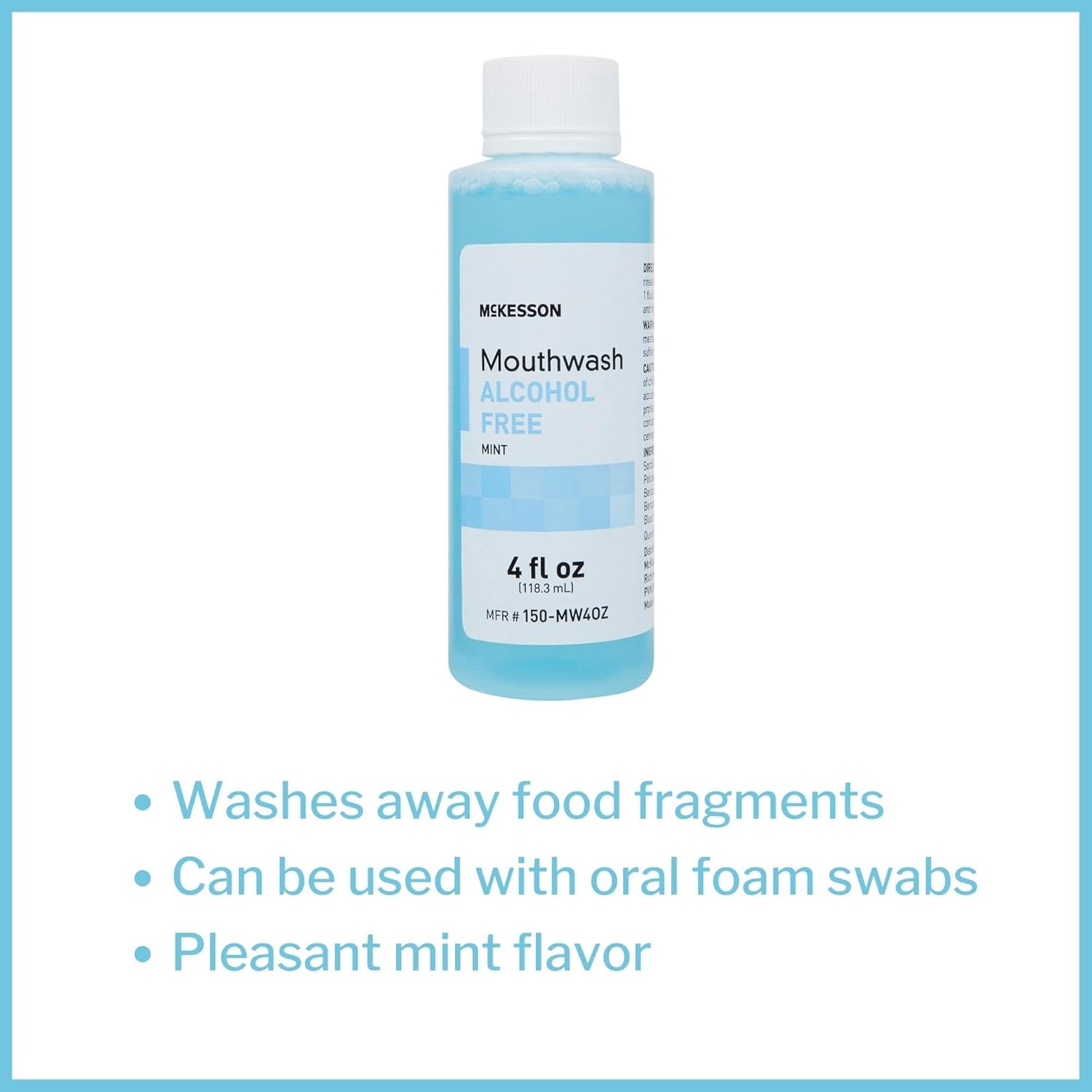 McKesson Mouthwash, Alcohol-Free, Mint Flavor, 4 oz, 60 Count