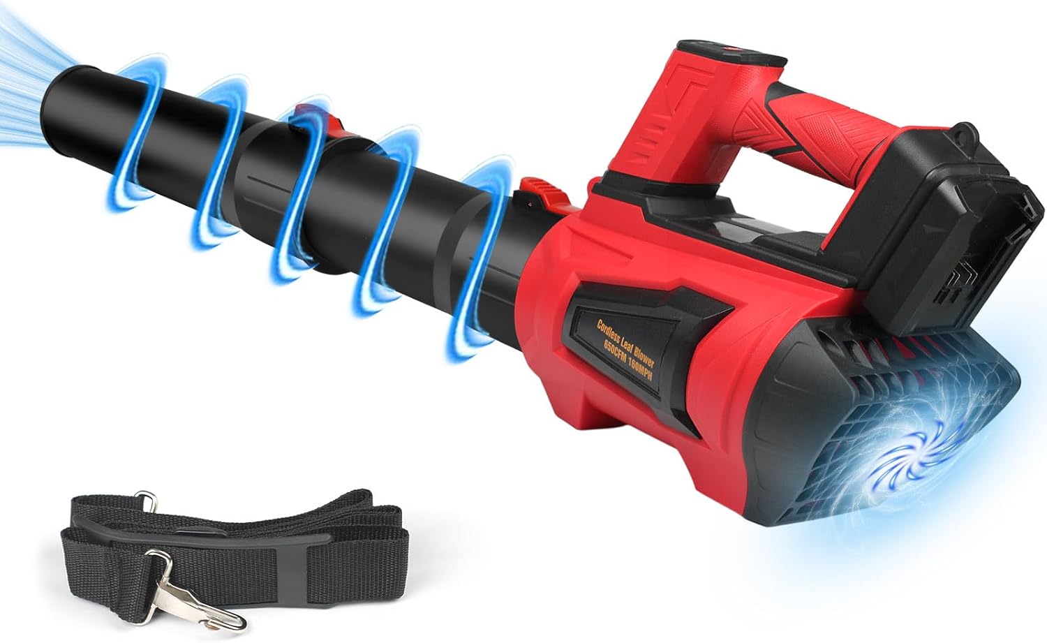 Cordless Leaf Blower for Milwaukee M18 18V Battery, 650CFM 160MPH, Turbo Mode & 4 Speeds, Brushless Motor Electric Blower with Extension Tube for Patio,Lawn,Garage,Blowing Leaves,Dust,Snow(No Battery)