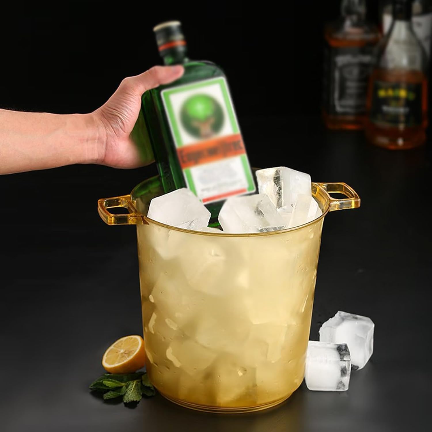 5L acrílico Cubo de Hielo champán Recipiente de Cubos de Hielo en casa Barra Transparente Creativa Cubo de Grano de Hielo Esbelto Cubo de Hielo Transparente