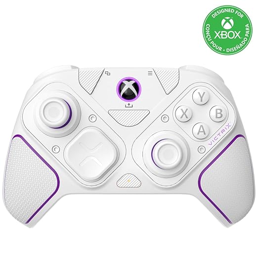 PDP Victrix Pro BFG Wireless Gaming Controller for Xbox Series X|Series S, Xbox One, and Windows 10/11, Dolby Atmos Audio, Remappable Buttons, Customizable Triggers/Paddles/D-Pad, PC App, White