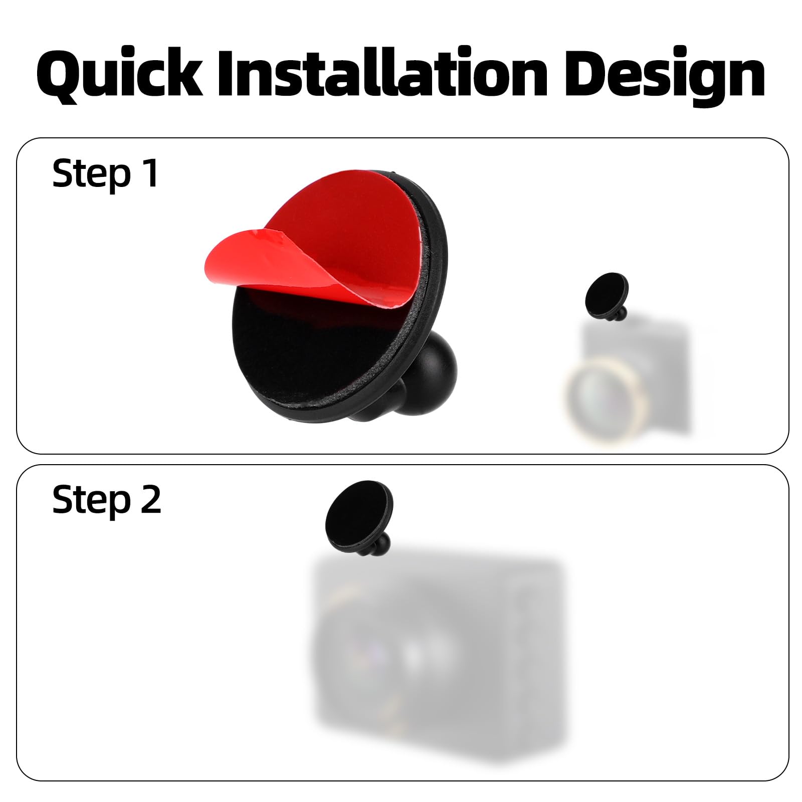 2pcs Dashcam Adhesive Mount, Durable Plastic Windshield Stand Holder Replacement Part Compatible with Garmin Dashcam Mini 2/3/45/46/47/55/56/57/65W/66W/67W/X110/X210/X310/Tandem Accessories — view 5