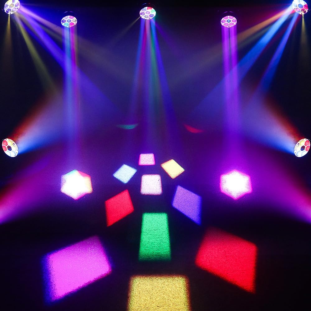 BETOPPER 7 * 40W Discokugel Moving Head Dj Licht mit Spot Point Steuerung, RGBW Beam/Wash/Zoom/CTO Effekt Bee Eye LED Bühnenlicht, Sound Activated Discolicht Partylicht Party Deko für Hochzeit, Bars
