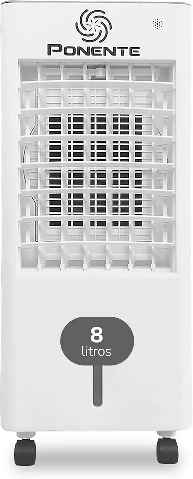 Climatizador de Ar Portátil Ponente CLIP8 8L 4 em 1 com 3 Velocidades 70W Econômico e Compacto Baixo Consumo Ideal para Quarto Sala Escritório e Ambientes Internos
