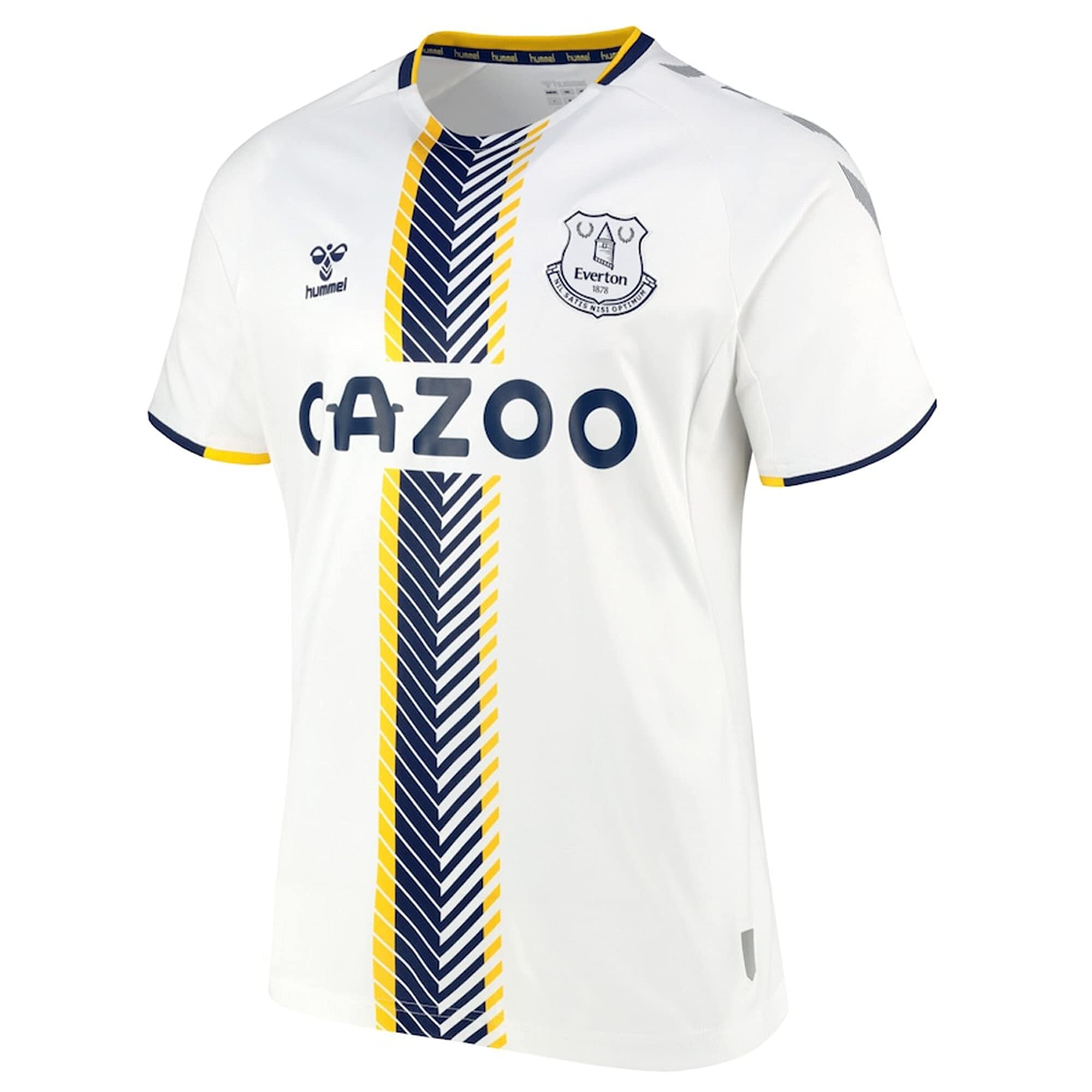 Hummel Official Everton FC 2021/2022 First, Second, and Third Jersey's (Medium, White)