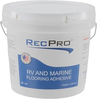 RecPro RV Marine Grade Floor Adhesive | Water-Based Roll-On | 1 Gallon Covers 100 sq ft | Made in USA
