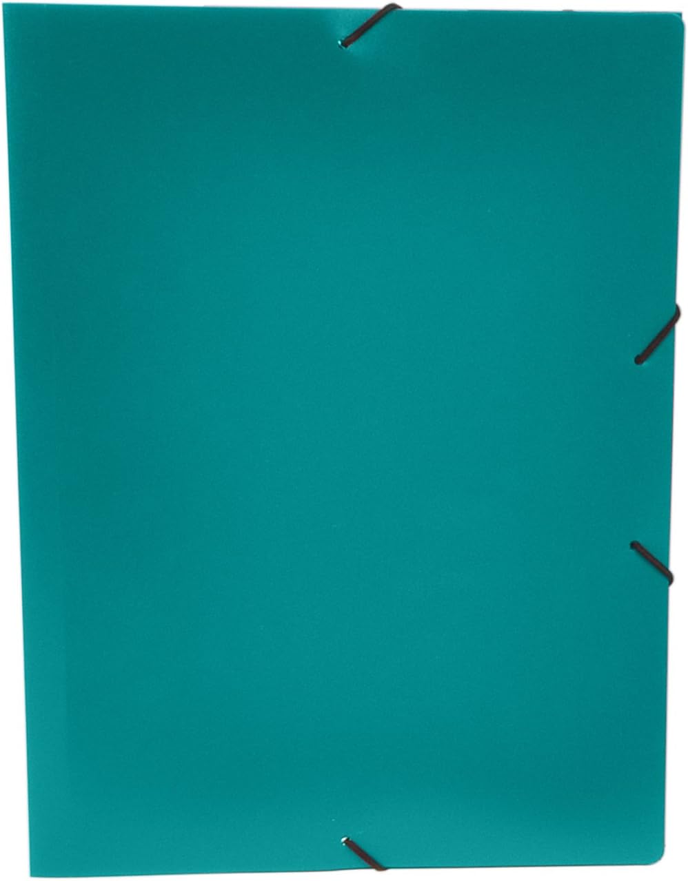 Viquel Polypropylene Folder with 3 Flaps Elasticated Closure A4 Green