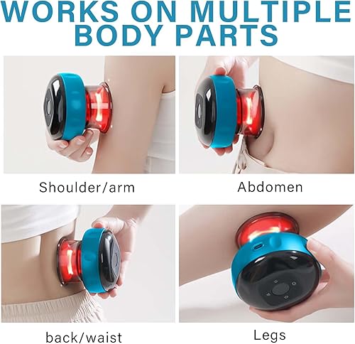 Miniatura 4 de Juego de terapia de ventosas eléctricas, masajeador dinámico inteligente 4 en 1, kit de ventosas portátil para terapia de masaje, dispositivo de