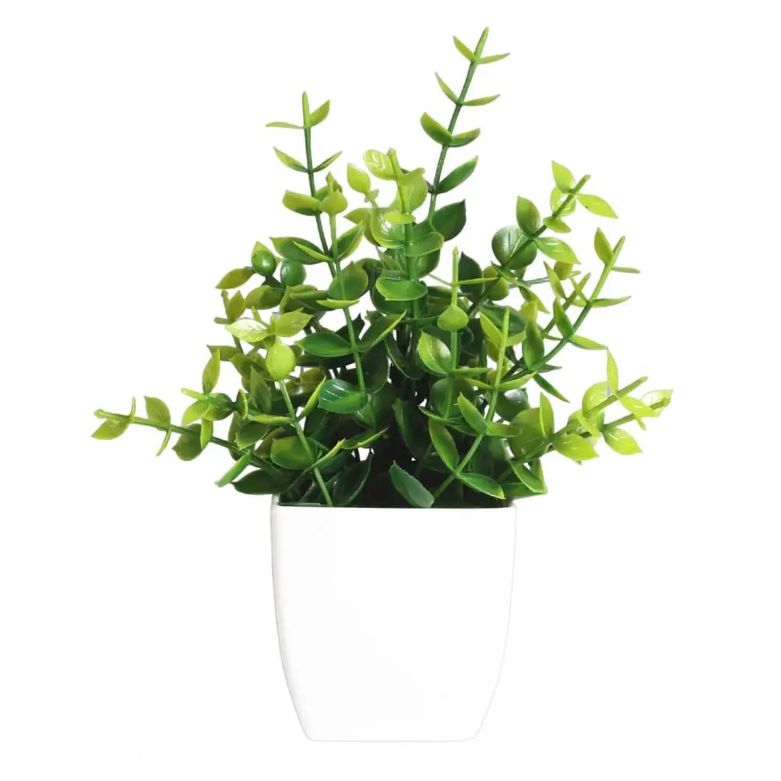 HUWOYG 1PCS Artificial Bonsai Vivid Non Wither Realistic Potted Plants Living Room Bedroom Eucalyptus Home Decor For Hotel For Home